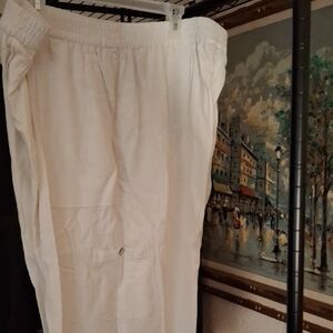 Susan Graver Women's Cream Pants
